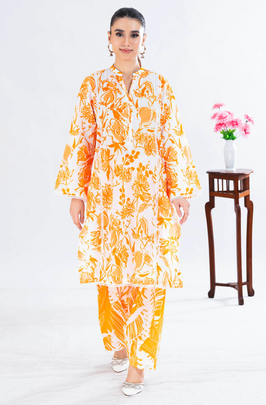 2 Piece Unstitched Printed Lawn Suit TLP