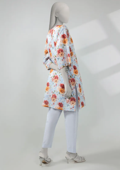 BLUE LAWN PRINTED UNSTITCHED 2PC